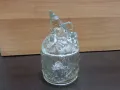 стара стъклена захарница бонбониера , снимка 1