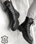 Равни боти - черна ЕСТЕСТВЕНА кожа - 2105, снимка 2