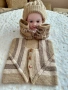 Ръчно плетен бебешки комплект , снимка 3
