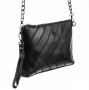 Модерна дамска чанта от ест. к. в елегантен дизайн с метлна дръжка за рамо тип синдцир 32/20см