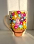 чаша полимерна глина Цветна градина , снимка 1