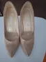 Бежови дамски лачени обувки на висок ток намалям на 29 лева, снимка 4