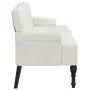 vidaXL Пейка с облегалка, кремава, 119,5x64,5x75 см, кадифе, снимка 4