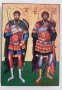 Икона на Св. Св. Теодор Тирон и Теодор Стратилат icona Sveti Teodor, снимка 1 - Картини - 13262388