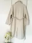 Дълго дамско палто с колан, светлобежово, снимка 9