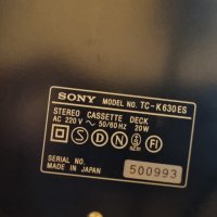 Дек Sony TC-K630ES, снимка 4 - Декове - 39510280