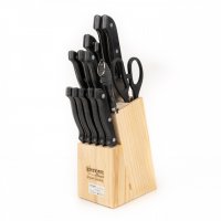 Комплект ножове Ertone, 15 части (ножове, ножица, острие, поставка), снимка 1 - Прибори за хранене, готвене и сервиране - 40203439