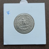 Четвърт долар 1951 D сребро САЩ, снимка 2 - Нумизматика и бонистика - 42004324