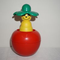 Vintage Рядка LEGO Музикална играчка ябълка Primo Duplo Musical Apple Toy 2973 Roly Poly, снимка 1 - Колекции - 44225955