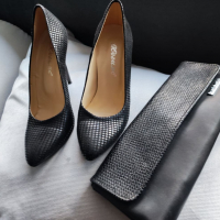Комплект официални обувки и чанта,, снимка 1 - Дамски елегантни обувки - 36289317