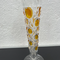 Винтидж стъклена ваза. №5235, снимка 3 - Антикварни и старинни предмети - 44823780