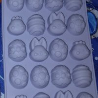 Великденски молд , силиконова форма Великден за бонбони, сапун, гипсови отливки, снимка 2 - Форми - 40096767