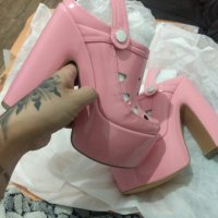 Розови обувки/сандали , снимка 6 - Дамски обувки на ток - 40010318