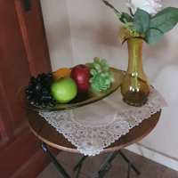 Поднос, фруктиера и ваза от кафяво стъкло, снимка 5 - Други стоки за дома - 44633605