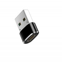 Адаптер USB-C - USB, черен, снимка 1 - USB кабели - 39497666