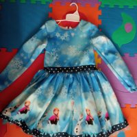 Детска рокля замръзналото кралство с тюл, снимка 1 - Детски рокли и поли - 38765101