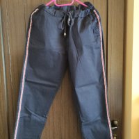Тъмно син панталон FLORA  с лека еластичност , снимка 1 - Панталони - 40625153