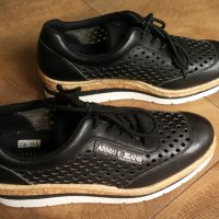 ARMANI JEANS Real Leather Размер EUR 38 / UK 5 дамски еспадрили 114-13-S, снимка 1 - Дамски ежедневни обувки - 41425930