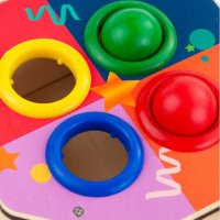 Дървена игра с чукче и топчета, снимка 8 - Образователни игри - 42444511