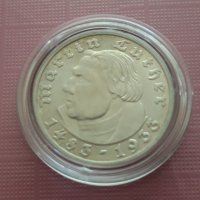 Германия 2 марки 1933 Мартин Лутър. Буква D, снимка 1 - Нумизматика и бонистика - 33823058