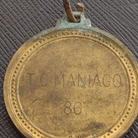 Стар медал спорт TC MANIAGO 86г. рядък за КОЛЕКЦИЯ ДЕКОРАЦИЯ 15605, снимка 6 - Антикварни и старинни предмети - 41371888