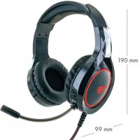 Слушалки SCHWAIGER GAMING HEADSET GH50, Черен/Червен, снимка 4 - Слушалки и портативни колонки - 39407550