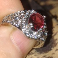 Пръстен с рубин и диаманти  Елуиз, снимка 2 - Пръстени - 41081078
