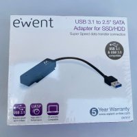 Нов адаптер за хард диск EWENT USB 3.1 to 2.5 inch SATA, снимка 1 - Други - 41754123