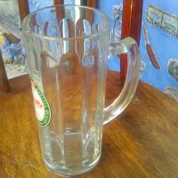 Стара стъклена халба Загорка - 1 литър, снимка 4 - Колекции - 38627270