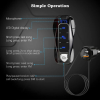 SONRU Bluetooth 5.3 FM трансмитер, Bluetooth адаптер Аудио трансмитер Хендсфри комплект, снимка 4 - Аксесоари и консумативи - 44560807