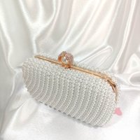 Сватбена чанта с перли Кера, снимка 3 - Чанти - 42340389