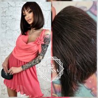 👑 💗100% Естествена Човешка Коса Бретон Серия - Luxurious Remy 100% Human Hair - КОД remy6, снимка 1 - Аксесоари за коса - 44179672