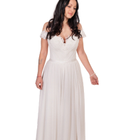 Сватбена / булчинска рокля в цвят Айвъри, снимка 3 - Сватбени рокли - 44823518
