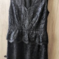 НАМАЛЕНА - DKNY нова рокля от дантела с пеплум в талията, снимка 11 - Рокли - 41084788