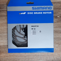 НОВИ Shimano ротор SM-RT30 180mm Спирачка задна с лост Alvio BR-T4000, снимка 2 - Части за велосипеди - 44740575