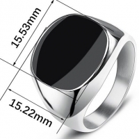 Класически мъжки пръстен с оникс, снимка 2 - Пръстени - 36045074