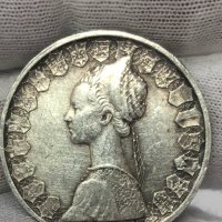 Сребърна монета Италия 500 лири,1961, снимка 2 - Нумизматика и бонистика - 41402926