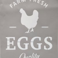 Самозалепващ шаблон Farm fresh eggs S048 скрапбук декупаж, снимка 1 - Други - 42291176