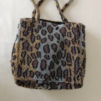 стара дамска чанта от стъклени мъниста леопард, снимка 1 - Антикварни и старинни предмети - 41710335