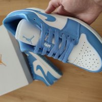 Nike Air Jordan 1 Low UNC Blue Сини Бели Обувки Маратонки Размер 40 Нови Оригинални Обувки Найк, снимка 2 - Маратонки - 40312788