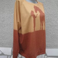 3XL+ Нова блуза (момиче и кон) , снимка 5 - Блузи с дълъг ръкав и пуловери - 34854918