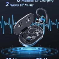 Нови Безжични Спортни Слушалки, Мощен Звук, CVC Шумопотискане Earbuds , снимка 4 - Bluetooth слушалки - 44527296