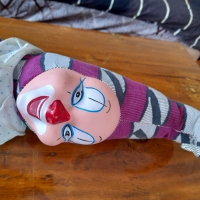 Стара кукла,клоун #7, снимка 5 - Антикварни и старинни предмети - 36072730