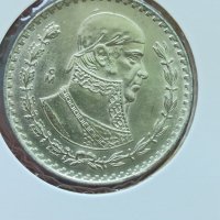 1 Песос 1963 г сребро , снимка 2 - Нумизматика и бонистика - 41757072