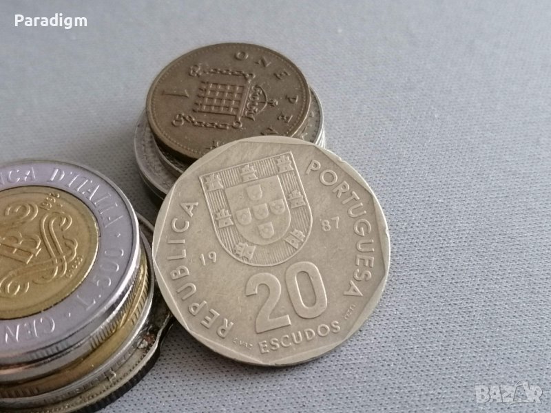 Mонета - Португалия - 20 ескудо | 1987г., снимка 1