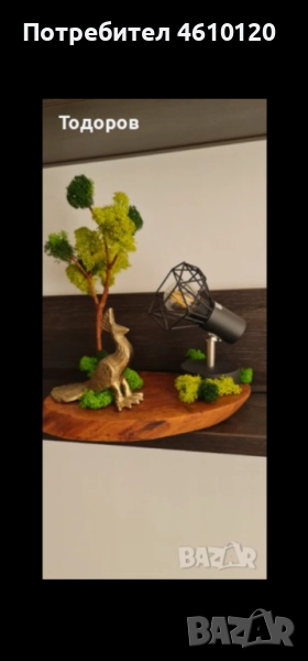 Ръчно изработена настолна/нощна лампа, снимка 1