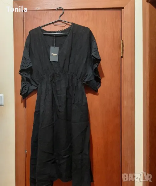 Нова ленена рокля,  с етикет, снимка 1