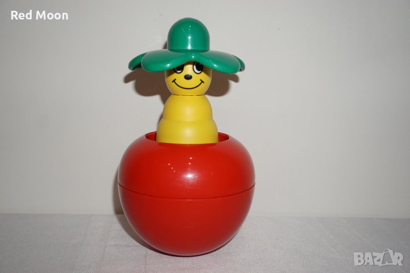 Vintage Рядка LEGO Музикална играчка ябълка Primo Duplo Musical Apple Toy 2973 Roly Poly, снимка 1