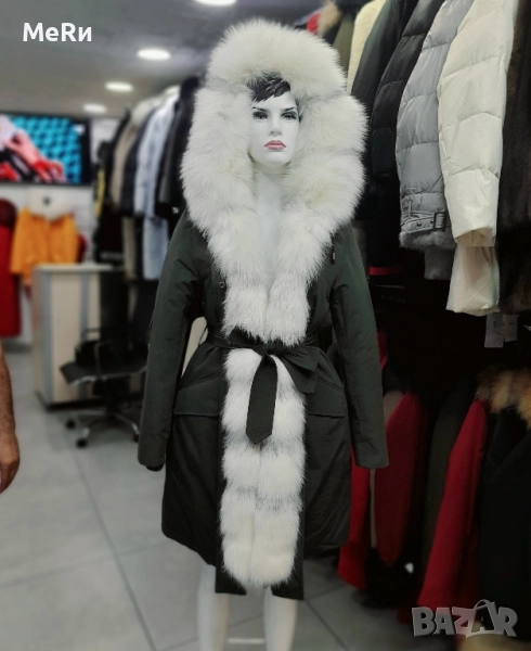 Палто с сребърна бяла лисица , снимка 1