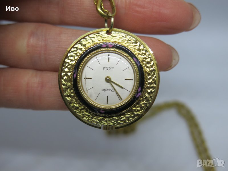 Дамски механичен ретро часовник-колие Chandler Incabloc, Swiss Made, снимка 1